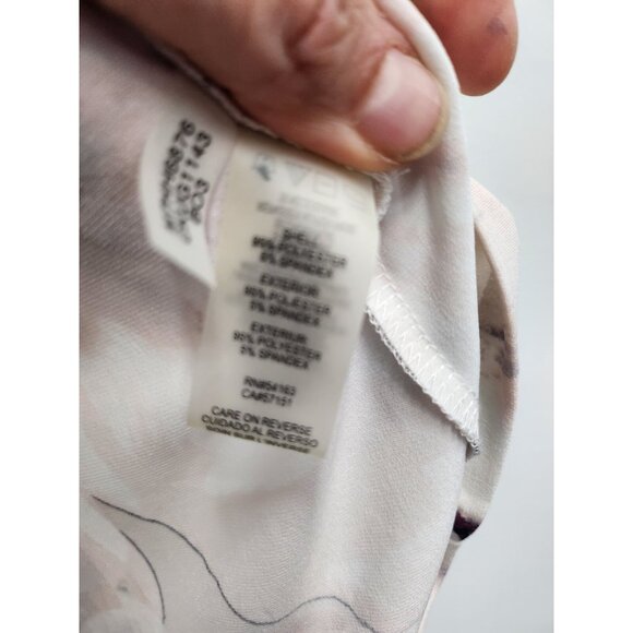 Calvin Klein Womens Top Small Back White Floral Cap Sleeve Cottagecore Carrier - Picture 4 of 7